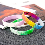 Load image into Gallery viewer, Custom Rubber Embossed Wristbands