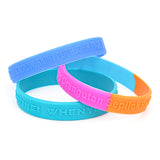 Load image into Gallery viewer, Custom Embossed Silicone Wristbands Bulk Personalized Perfect for Party Events Gifts Halloween Christmas Motivation